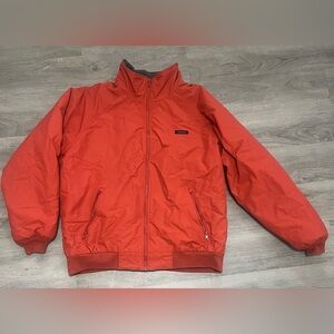 Lands' End Orange Bomber Jacket EUC